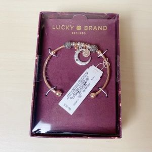 Lucky Brand Cuff Bracelet Crystal Moon & ⭐️ Charms